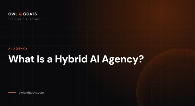 What is a hybrid AI agency — OWL & GOATS